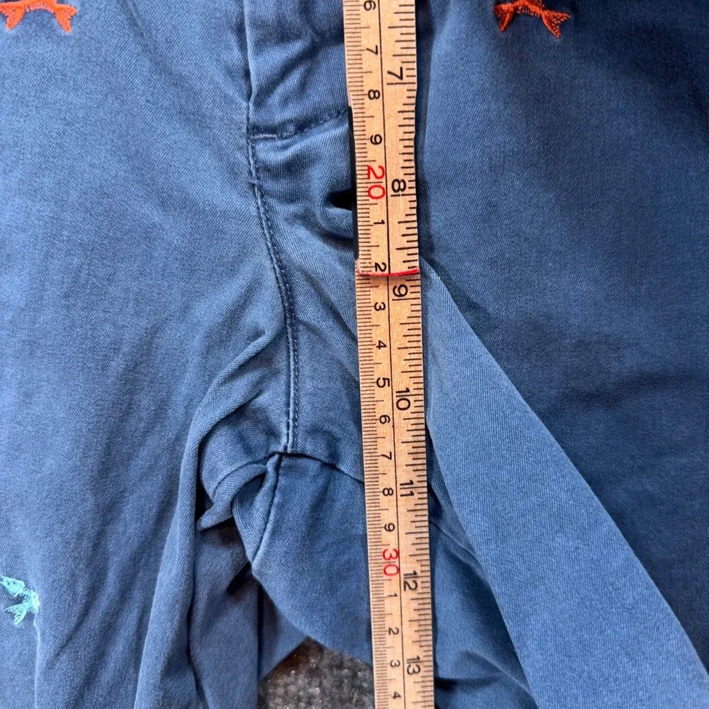 Vineyard Vines Shorts Mens 30 Blue Embroidered Fish Bone Breaker Chino Preppy